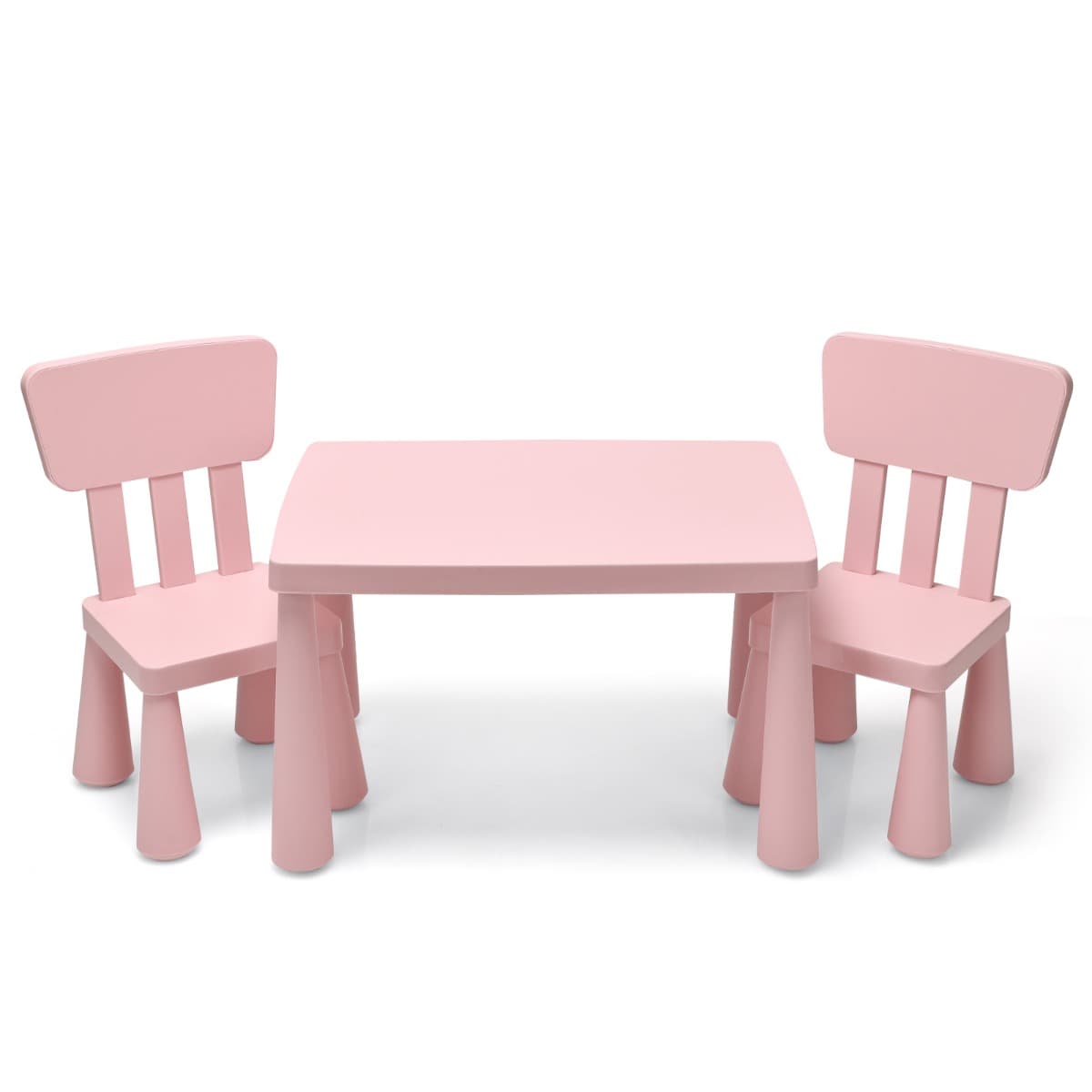 CostwayEnsemble Table et Chaises pour Enfants pour Jouer Manger Dessiner Apprentissage pour Enfants 1 à 7 Ans Rose