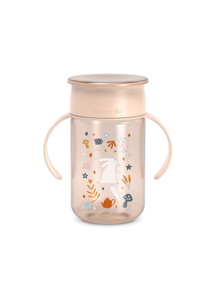 Suavinex Wonderland Tasse d'Apprentissage 340 ml Dès 12 Mois - Couleur : Rose